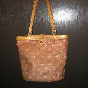 DONNEY & BOURKE CANVAS/ LEATHER BAG
